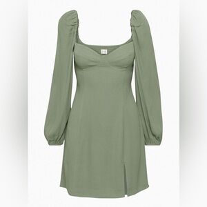 Aritzia - Wilfred Novella Bitter Sage Dress in Size 14 - NWT